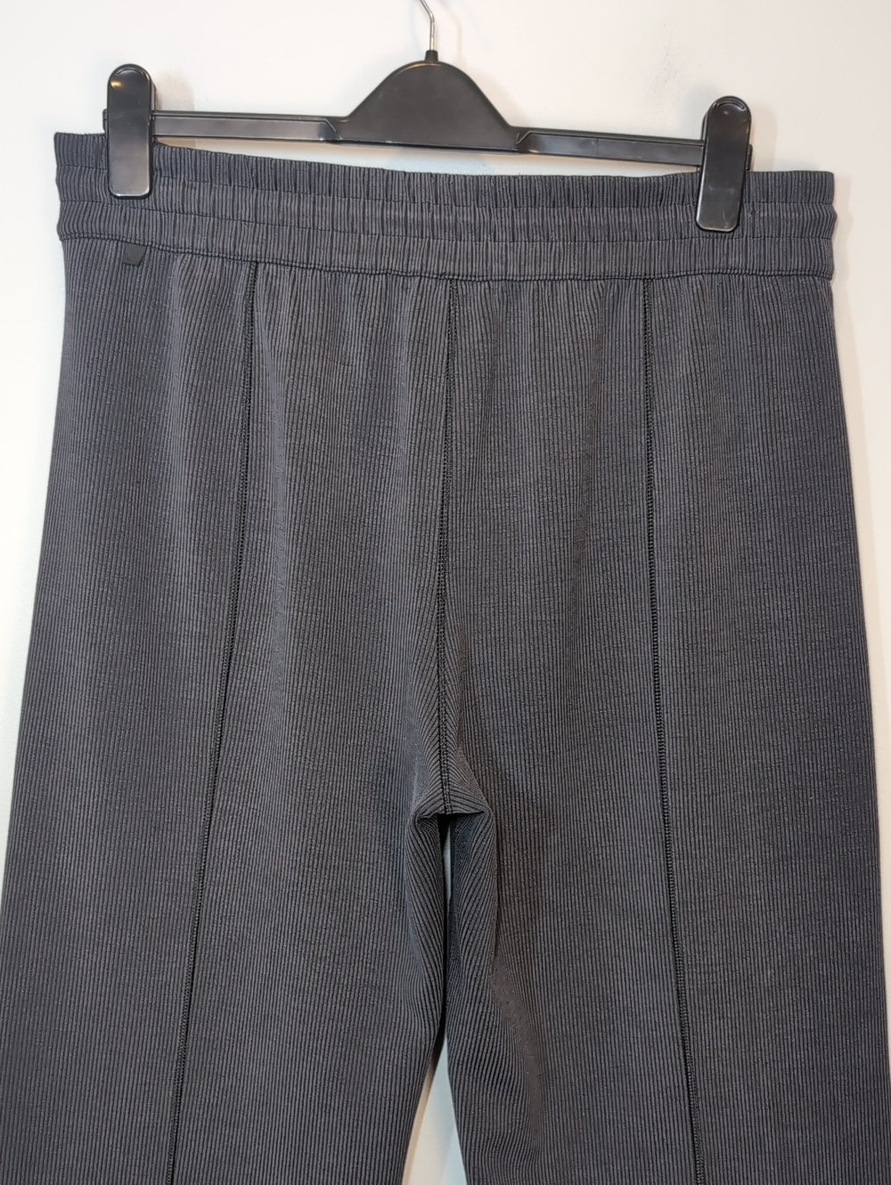 Lululemon Ribbed Softstreme High Rise Pants Grey Wide Leg Womens Size Large - Picture 13 of 16